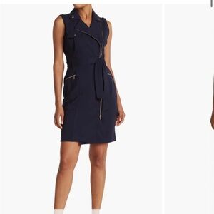 Calvin Klein Moto Dress Black size 4 new without tags